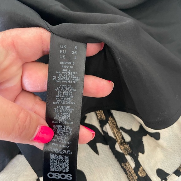 ASOS metallic Camouflage Flared Skirt - Picture 7 of 7